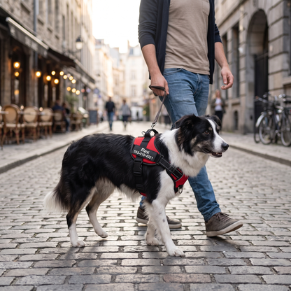 Harnais Chien Anti-Traction Personnalisé - Anneaux Métal, Réfléchissant