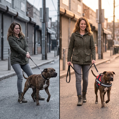 Harnais Chien Anti-Traction Personnalisé - Anneaux Métal, Réfléchissant