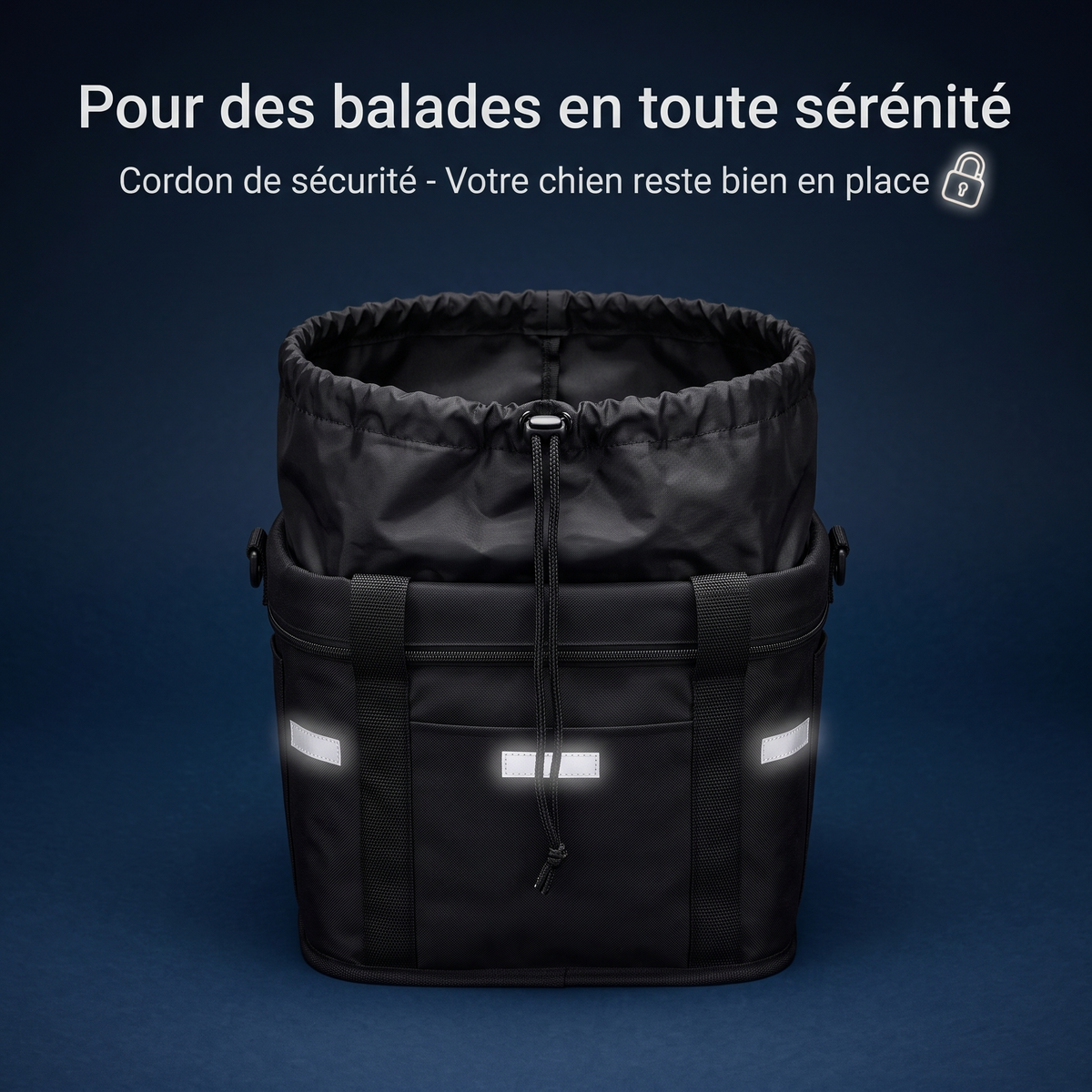 Panier Vélo Chien (Jusqu'à 8kg) - Fixation Guidon Sécurisée