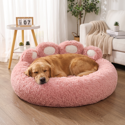 Panier Chien Forme de Patte - Coussin Douillet, 4 Tailles - Maison Roam